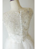 Beaded Ivory Tulle Anniversary Wedding Dress